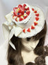 白くて可愛い?ショートケーキのミニハット
